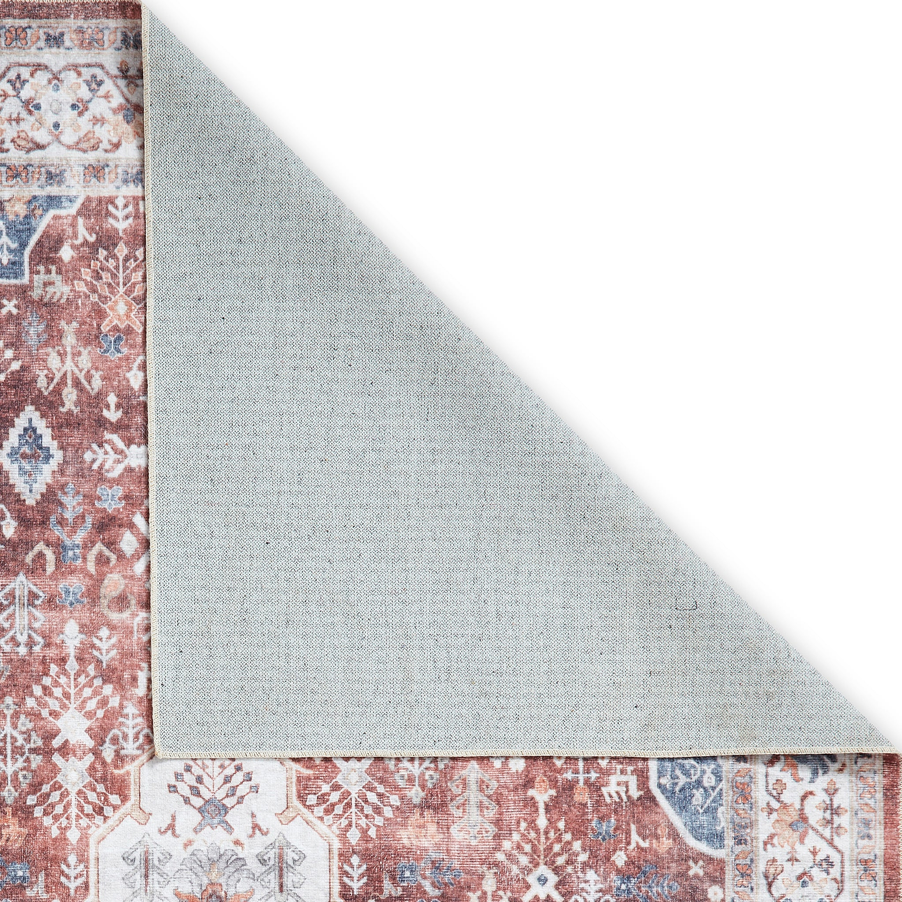 Lincoln Red Distressed Medallion Rug