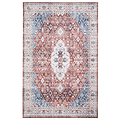 Lincoln Red Distressed Medallion Rug from Roseland Furniture