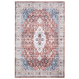 Lincoln Red Distressed Medallion Rug from Roseland Furniture