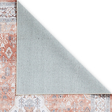 Lincoln Terracotta Distressed Medallion Rug 