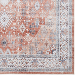 Lincoln Terracotta Distressed Medallion Rug 