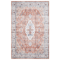 Lincoln Terracotta Distressed Medallion Rug from Roseland Furniture