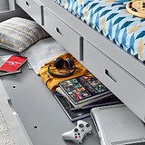 Knowle Grey Guest Bed with Trundle