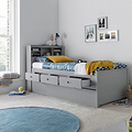 Knowle Grey Guest Bed with Trundle for bedorom