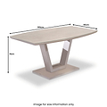Marco Latte Gloss 160cm Rectangular Dining Table for dining room