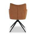 Aksel-Faux-Leather-Wing-Back-Dining-Armchair-Tan from Roseland Furniture