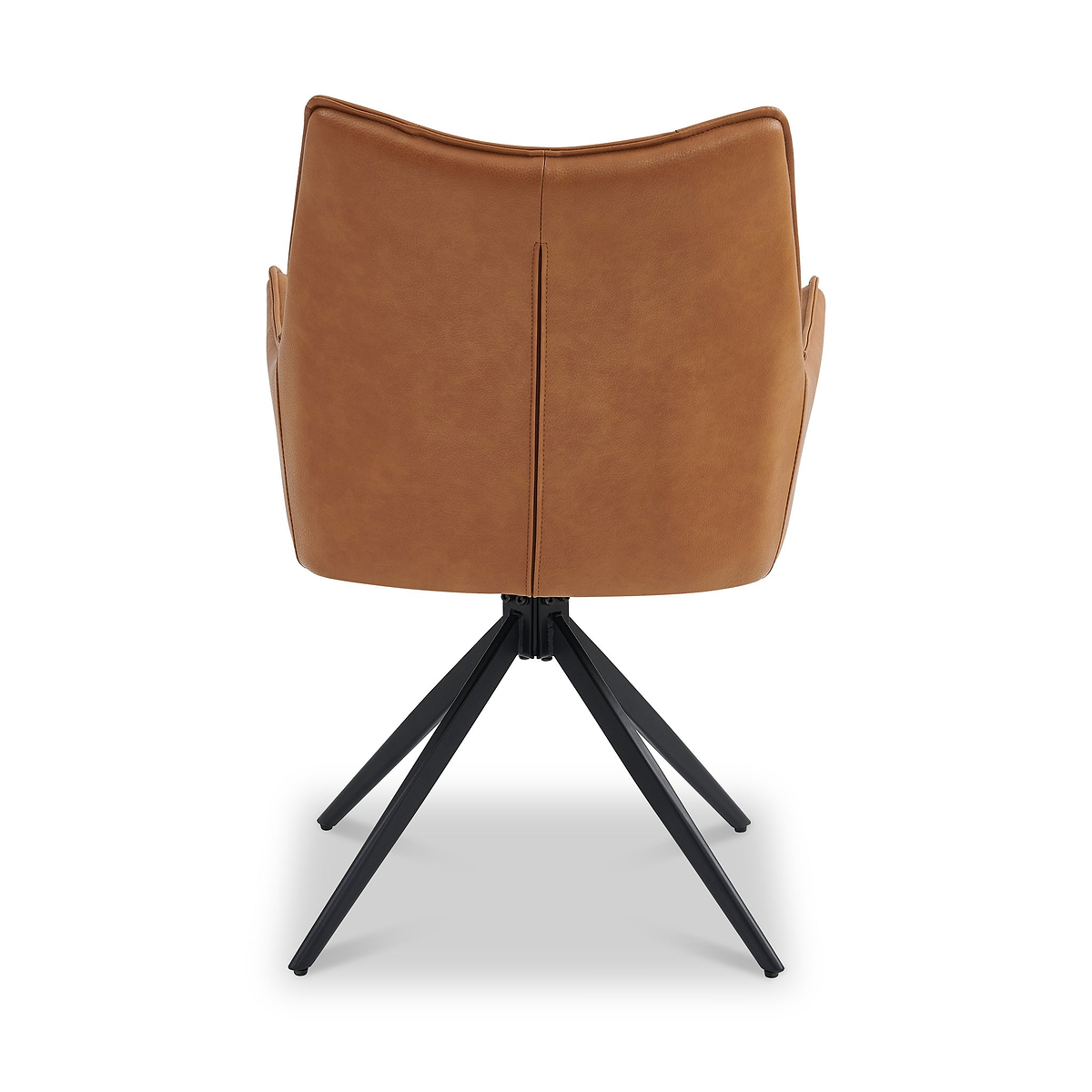 Aksel-Faux-Leather-Wing-Back-Dining-Armchair-Tan from Roseland Furniture