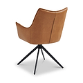 Aksel-Faux-Leather-Wing-Back-Dining-Armchair-Tan from Roseland Furniture