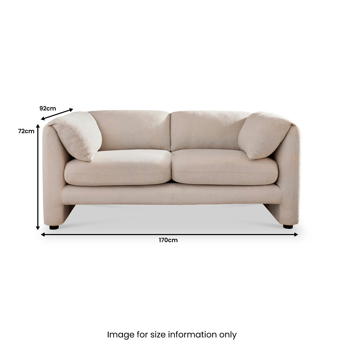 Carmel Boucle 2 Seater Sofa from Roseland Furniture