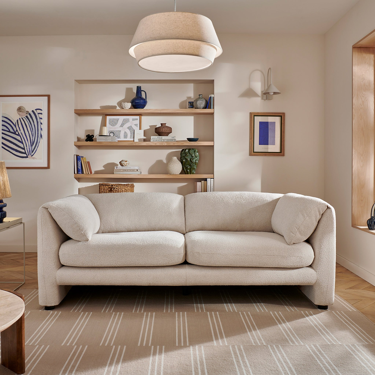 Carmel Boucle 3 Seater Sofa from Roseland Furniture