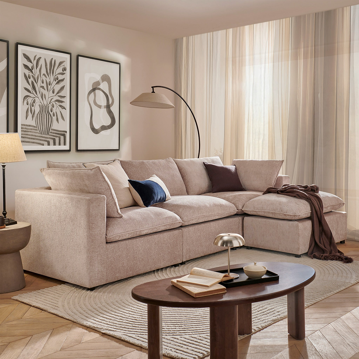 Symphony Modular Chaise Sofa from Roseland Furniture