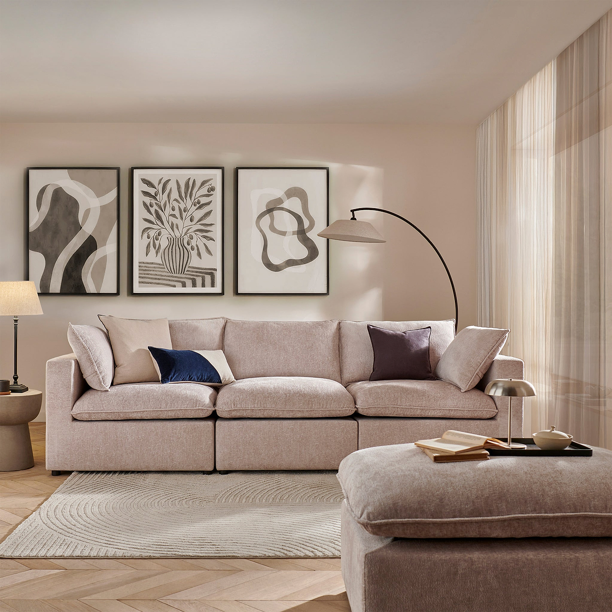 Symphony Modular Chaise Sofa from Roseland Furniture