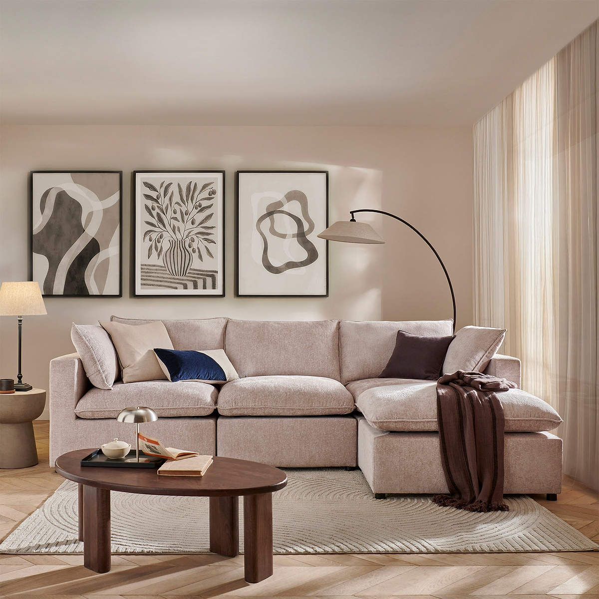 Symphony Modular Chaise Sofa from Roseland Furniture