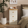 Brixham Cream 3 Drawer Bedside from Roseland