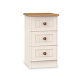 Brixham Cream 3 Drawer Bedside from Roseland Furniture