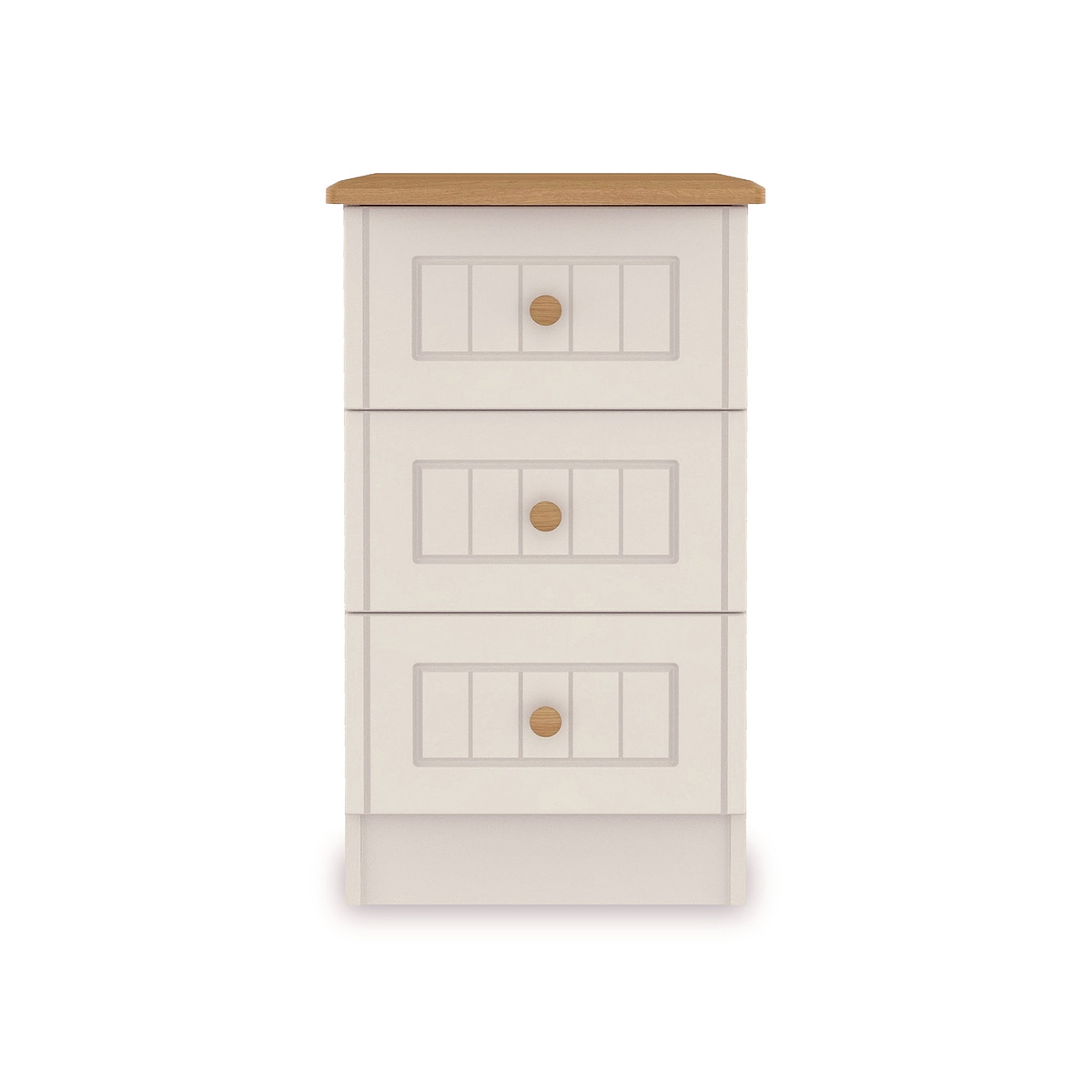 Brixham Cream 3 Drawer Bedside from Roseland Furniture