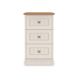 Brixham Cream 3 Drawer Bedside from Roseland Furniture
