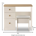 Brixham Cream Dressing Table with Stool from Roseland Furniture