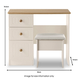 Brixham Cream Dressing Table with Stool from Roseland Furniture