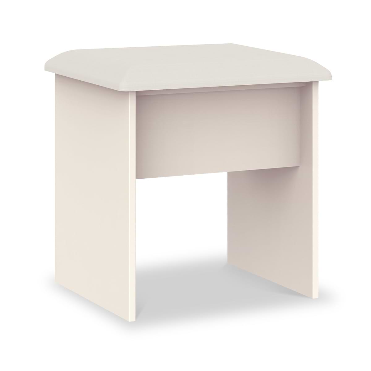 cream dressing table stool Wudkey Cream White Velvet 18 in. Tall Makeup Vanity Stool with Golden Steel Legs for Dressing Table Couch Side Table