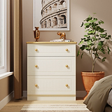 Brixham Cream 3 Drawer Deep Chest from Roseland
