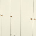 Brixham 5 Door 2 Drawer Wardrobe Cream Ash Oak from Roseland Furniture