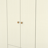 Brixham 6 Door 2 Drawer Wardrobe Cream Ash Oak from Roseland Furniture