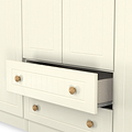 Brixham 6 Door 2 Drawer Wardrobe Cream Ash Oak from Roseland Furniture