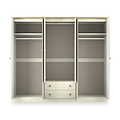 Brixham 6 Door 2 Drawer Wardrobe Cream Ash Oak from Roseland Furniture