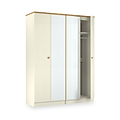 Brixham 4 Door Wardrobe Cream Ash Oak from Roseland Furniture
