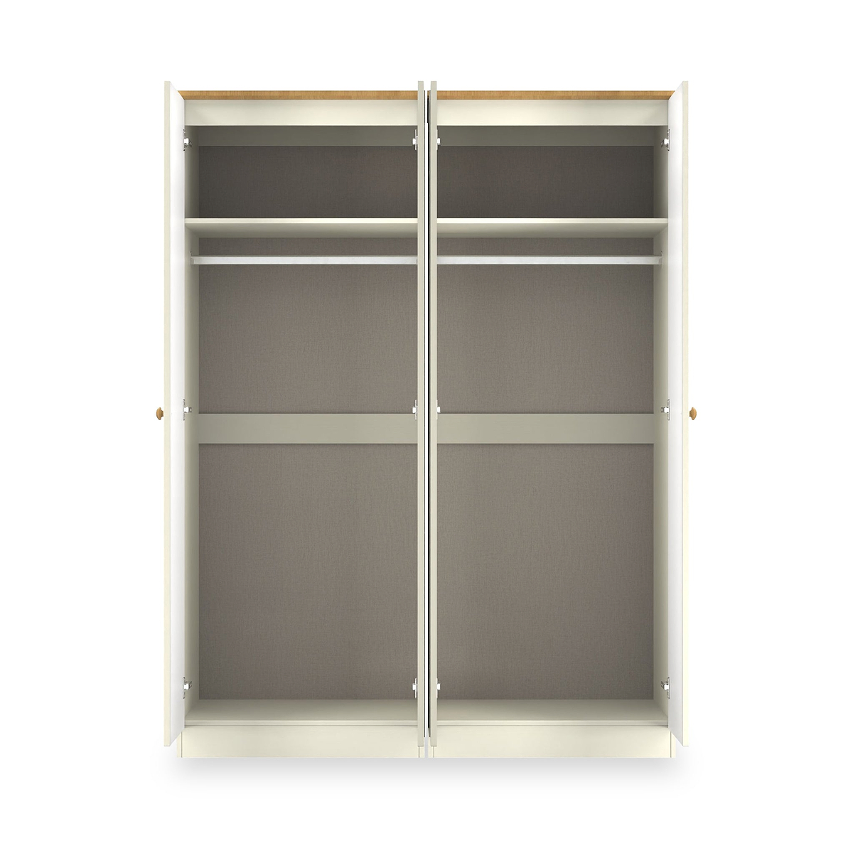 Brixham 4 Door Wardrobe Cream Ash Oak from Roseland Furniture