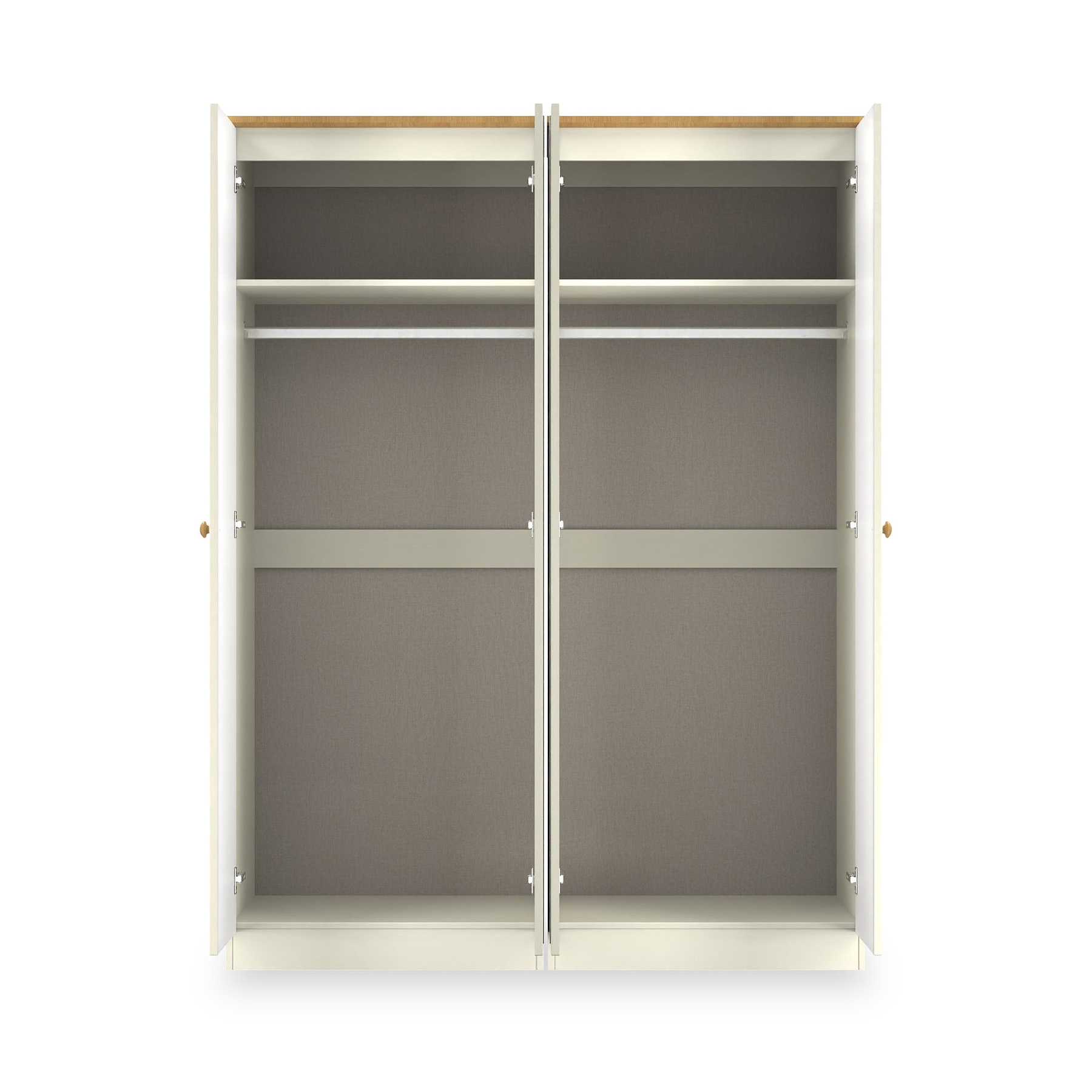 Brixham 4 Door Wardrobe Cream Ash Oak from Roseland Furniture