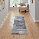 Grey Whitaker Abstract Flatweave Washable Rug from Roseland Furniture