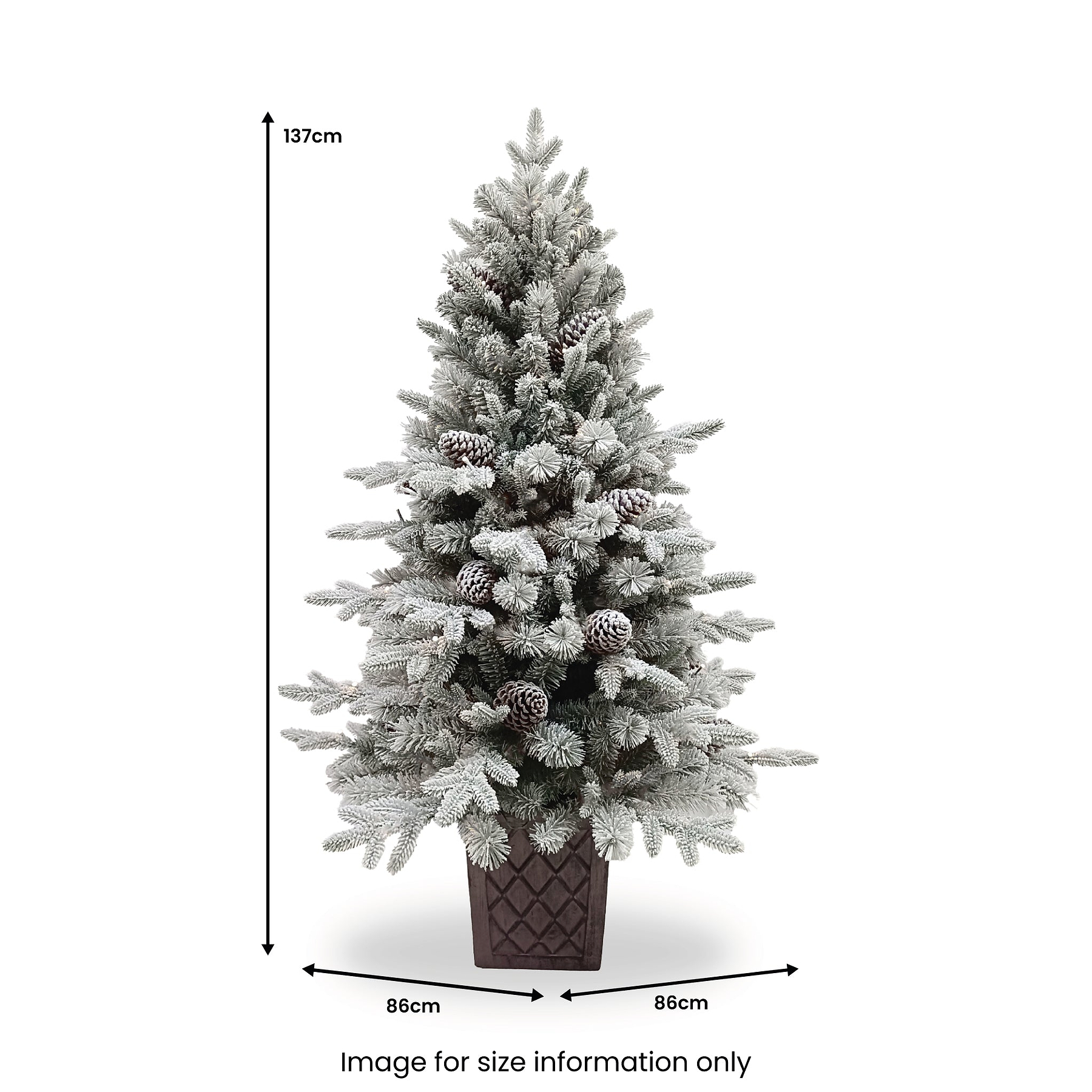 SNOWY WINTERFOLD FIR 4.5ft Tree WWLED from Roseland Furniture