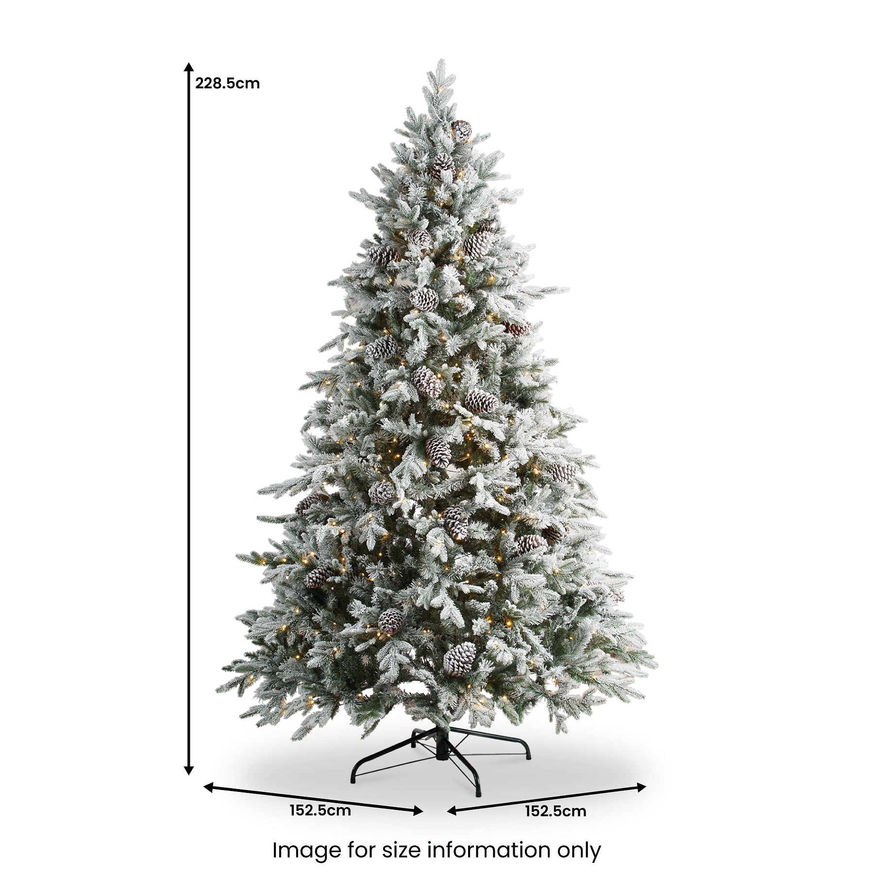 SNOWY WINTERFOLD FIR 7.5ft Tree WWLED from Roseland Furniture