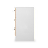 Ellington 3 Drawer Bedside Slatted Effect White from Roseland Furniture