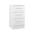 Ellington 3 Drawer Bedside White from Roseland Furniture