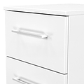 Ellington 3 Drawer Bedside White from Roseland Furniture