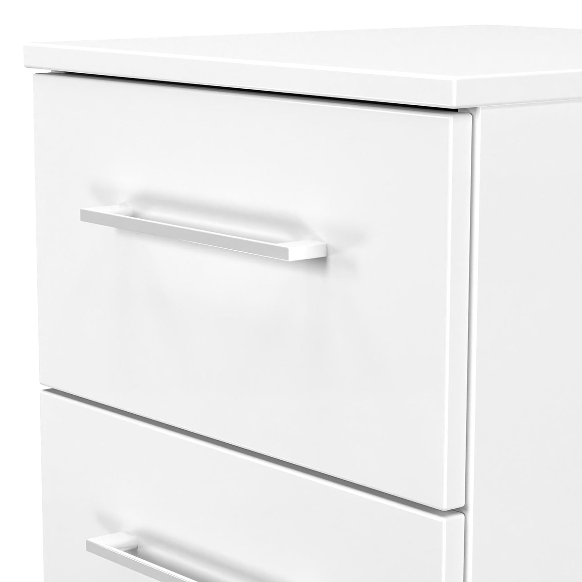 Ellington 3 Drawer Bedside White from Roseland Furniture