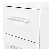 Ellington 3 Drawer Bedside White from Roseland Furniture