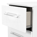 Ellington 3 Drawer Bedside White from Roseland Furniture