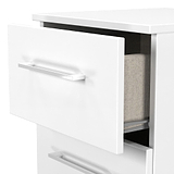 Ellington 3 Drawer Bedside White from Roseland Furniture