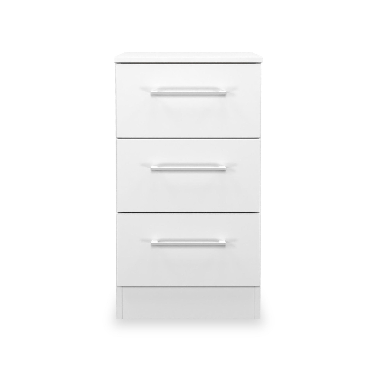 Ellington 3 Drawer Bedside White from Roseland Furniture