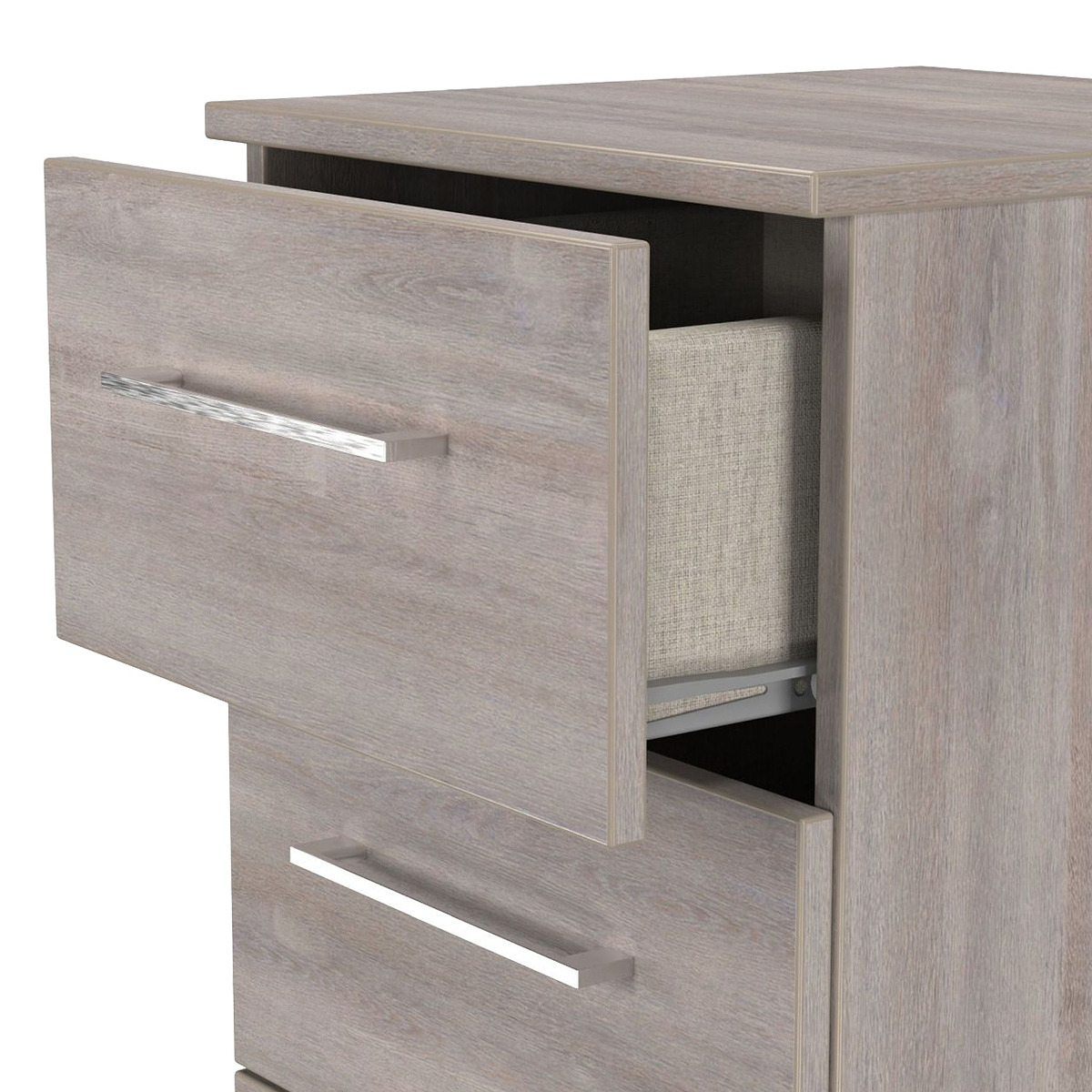 Ellington 5 Drawer Tallboy Grey Oak from Roseland Furniture