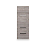 Ellington 5 Drawer Tallboy Grey Oak from Roseland Furniture
