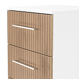 Ellington 5 Drawer Tallboy Slatted Effect White from Roseland Furniture