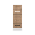 Ellington 5 Drawer Tallboy Slatted Effect White from Roseland Furniture