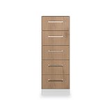 Ellington 5 Drawer Tallboy Slatted Effect White from Roseland Furniture