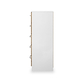Ellington 5 Drawer Tallboy Slatted Effect White from Roseland Furniture