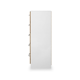 Ellington 5 Drawer Tallboy Slatted Effect White from Roseland Furniture